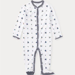 Ralph Lauren Polo Bear Cotton footed coverall